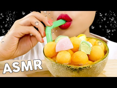 ASMR 🍈MELON PUNCH🍈 메론화채 먹방 Eating Sounds Mukbang  | MINEE EATS