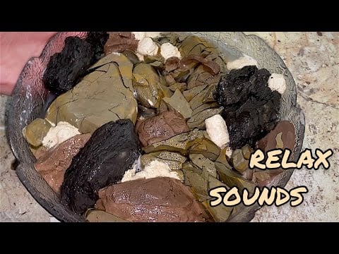 ASMR RELAX SOUNDS💆🏻‍♀️Колка Уральской/Ural clay/リラックスできる音