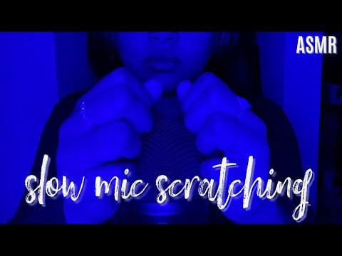 ASMR Slow Mic Scratching with Nail Backs (No Talking) ~ Looped