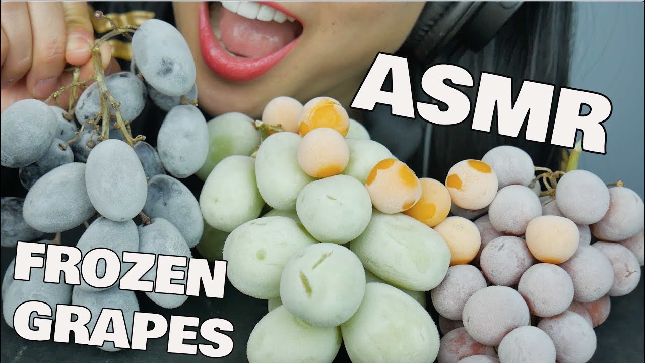 ASMR FROZEN GRAPES (EATING SOUNDS) NO TALKING | SAS-ASMR