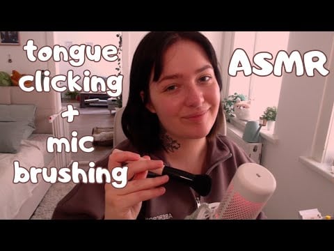 ASMR Pure Tongue Clicking & Mic Brushing | No Talking