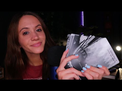 ASMR / Reading You Affirmation Cards (Tapping, Whispering, Calming Pictures)