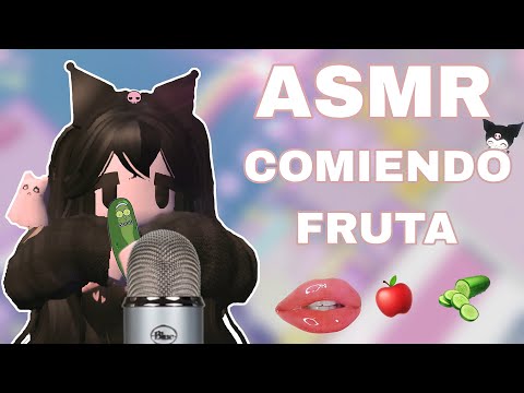 ASMR COMIENDO FRUTA 🥒🍎 | ROBLOX GAMEPLAY ♡