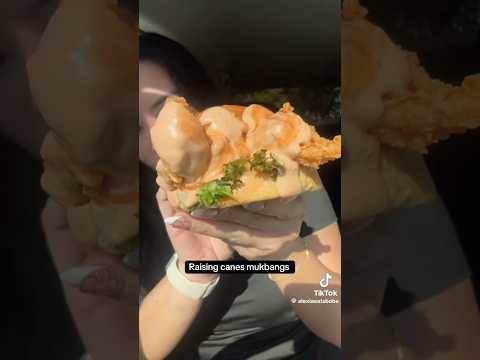 Raising canes #mukbang #shorts #asmr