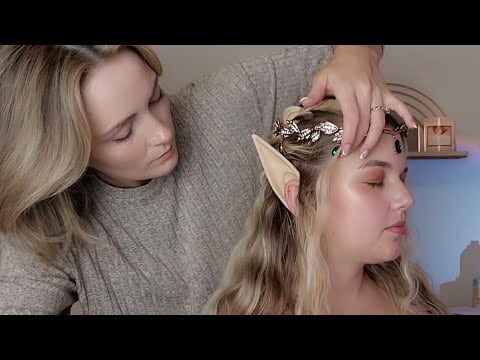 ASMR Perfectionist Braided Elf Hairstyle & Head Crown - Brushing, Fixing, Perfecting