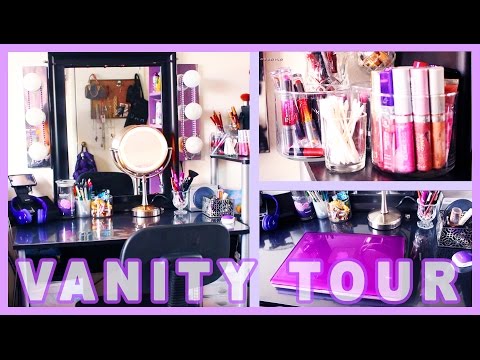 Vanity / Desk Tour & Makeup Collection 2015 (DIY)♥