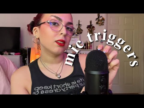 ASMR | mouth sounds, mic scratching + tapping 🎤