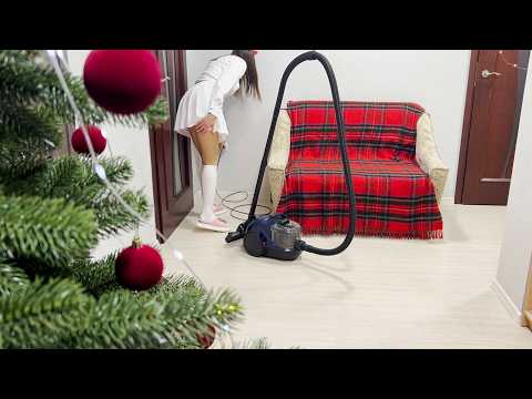 Vacuuming Around the Christmas Tree | Cozy ASMR 🎄 Cozy Christmas Vibes 🤩