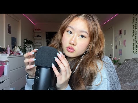 ASMR tapping on mic (with cover and without)