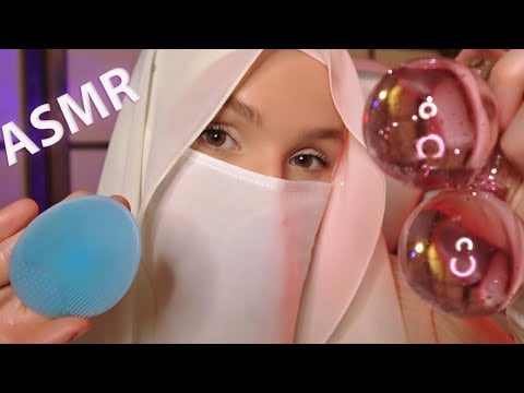 АСМР УХОД и МАССАЖ ЛИЦА ПЕРЕД СНОМ | ASMR WET MASSAGE for the FACE