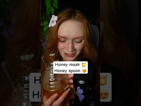 Honey on your face 😍 Honey spoon ASMR, Mouth sounds 😴