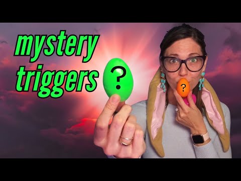 ASMR Easter Egg Tingles | Guess which trigger is inside each egg! Whispered Hints & Tingly Taps