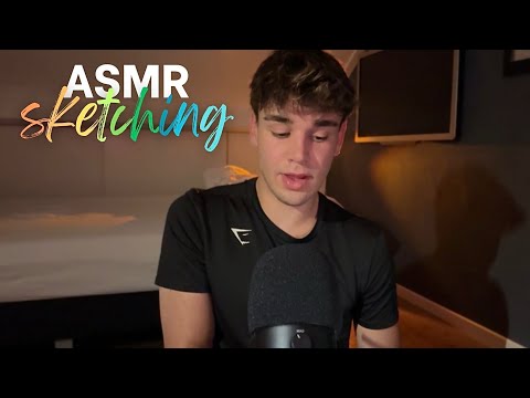 ASMR sketching you | inaudible\unintelligible whispers