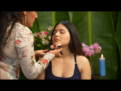 Masaje relajante y limpia energética de Doña Esperanza con sonidos ASMR y susurros suaves pa dormir