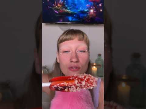 ASMR eating popping lollipop