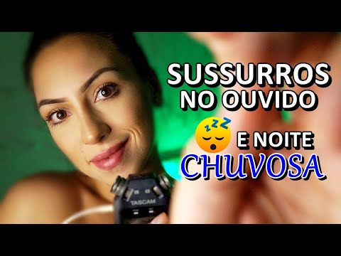 ASMR: CONVERSA SUAVE E SUSSURROS LENTOS EM UMA NOITE CHUVOSA.