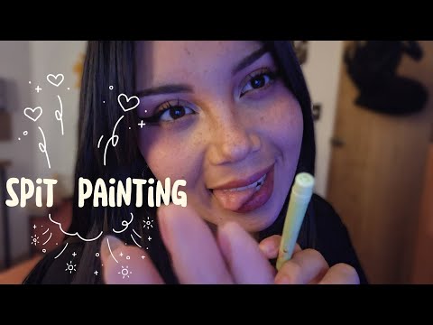 ASMR spit painting | arte en tu carita 
