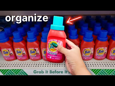 Public ASMR🧺Dollar Tree Shelf Organization (Lofi Tapping/Scratching)