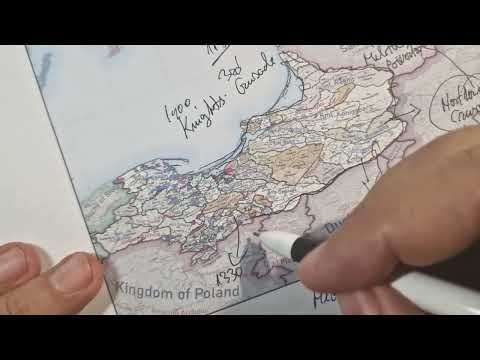 ASMR: Teutonic Knights - Medieval Military Order That Shook Europe | ASMR History & Map tracing