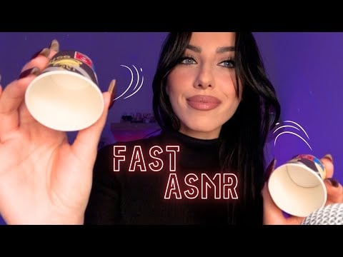 Fast and Aggressive ASMR - Fast Tapping, Mouth Sounds, Nail Tapping, Fabric Scratching, Kisses etc