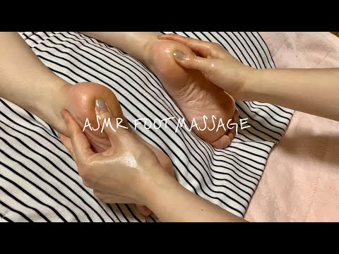 ASMR Foot Massage with oil ( no talking )