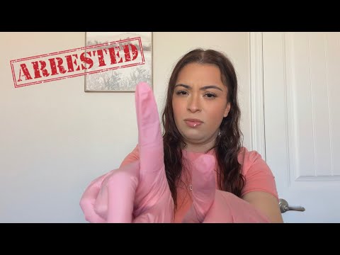ASMR| TSA pat down & bag check- it goes wrong you get arrested! 🚨