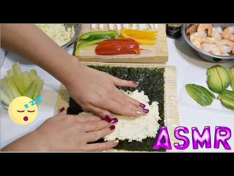 ASMR EN ESPAÑOL SUSHI SIN ARROZ / Visual Soft Spoken / cooking