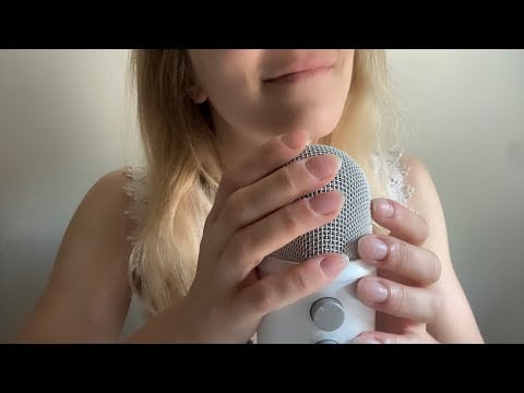 ASMR bare mic scratching with natural nails