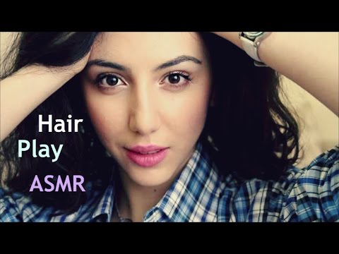 ASMR Hair Play & ASMR Brushing Massaging Your Ears With My Hair