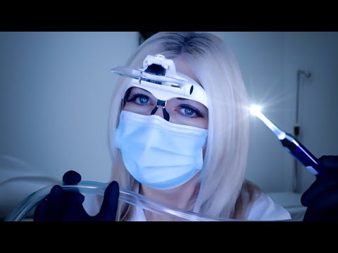 ASMR Ear Exam & Deep Ear Cleaning with Microsuction - Otoscope, Fizzy Drops, Gloves, Hearing Test