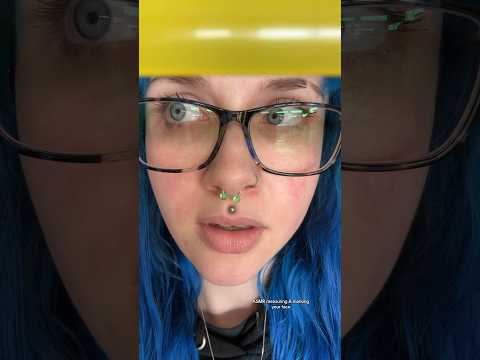 ASMR measuring & marking your face 🥰full on✅⏰ #asmrmeasuring #asmr #personalattention #shorts