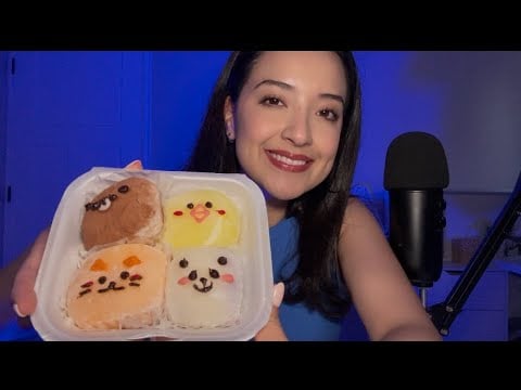 ASMR | fruit & cream filled mochi 🍍🍊🫐