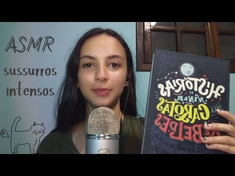 ASMR🎧 sussurro lendo histórias inspiradoras📕 para relaxar o corpo ea mente!💤