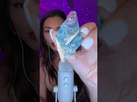 This edible crystal reminds me of princess Jasmine 🩵 #asmr #relax #summeronshorts