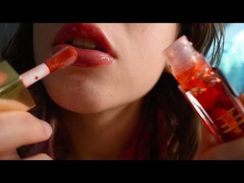 ASMR | Clarins Lip Comfort Oils Application | Intense Up Close Whispering | New Camera & Mic Test!