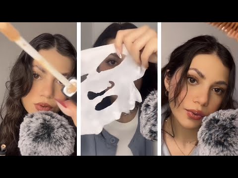 ASMR recopilación de mis tiktoks (maquillaje, facial, comiéndote & más) | Dámaris ASMR ♡