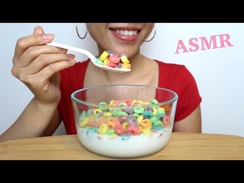 ASMR Fruit Loops Cereal Eating Sounds | Crunchy Froot Loops for Breakfast