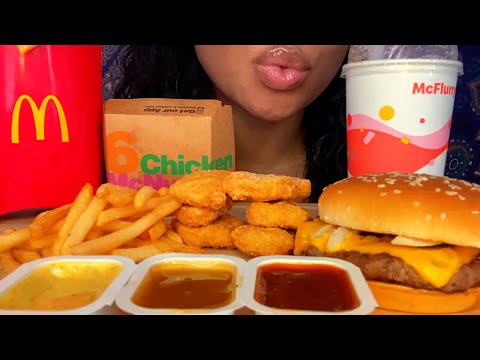 ASMR | McDonald’s Mukbang 🍟 🍔 Fries, Nuggets, Oreo McFlurry 👅 | No Talking