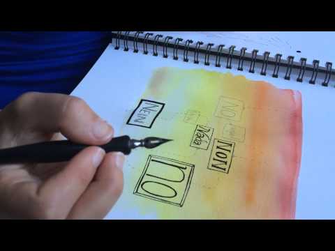 Art with fountain pen, minimal talking