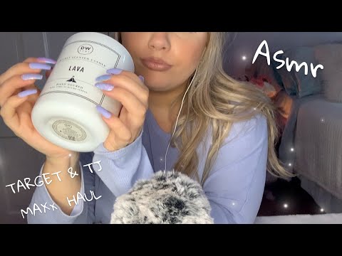 ASMR | Long Nail Tapping & Scratching Target and TJ MAXx Haul ✨💜