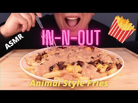 ASMR IN-N-OUT ANIMAL STYLE FRIES (HOMEMADE) MUKBANG *NO TALKING* EATING SOUNDS