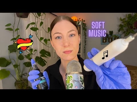 ASMR Soft Music At The Tattoo Parlor Roleplay 🌺 Personal Attention & Visual Triggers