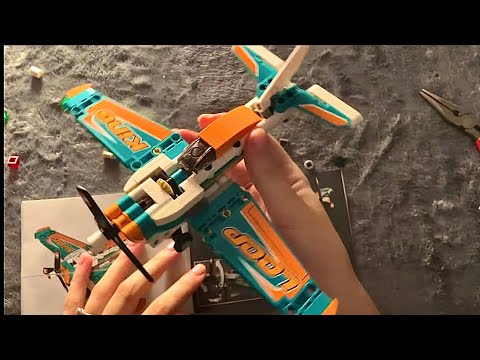 😴 ASMR - Let's Build a LEGO Race Plane - Clicky Whispering