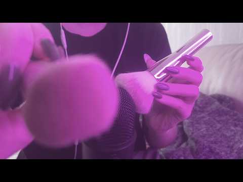 ASMR mic brushing and your face (NO TALKING)