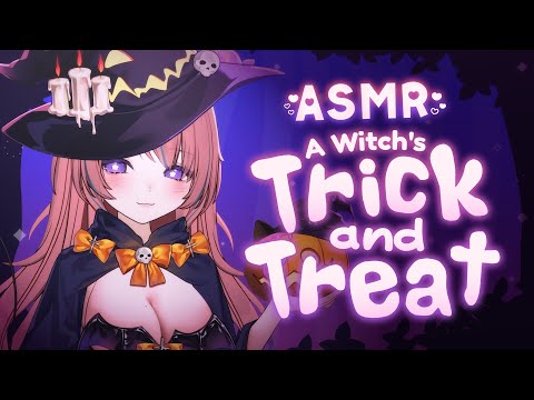 A Witch's Trick and Treat【ASMR】【Thigh Squishing, Layered Sounds, Mouth Noise】