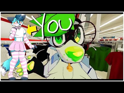 [Furry ASMR] Furry boyfriend dresses you up as a FEMBOY at Kmart?! | VR | Kissing | Petting