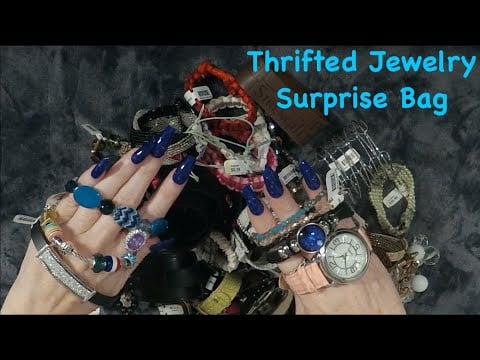 ASMR Gum Chewing Thrifted Jewelry Surprise Bag Treasure Hunt