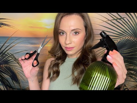АСМР Летняя Парикмахерская На Берегу Моря • Стрижка • Уход • ASMR Hairdresser