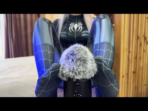 ASMR Cosplay Girl FEET Mic Brushing & Tight Fabric Scratching | No Talking