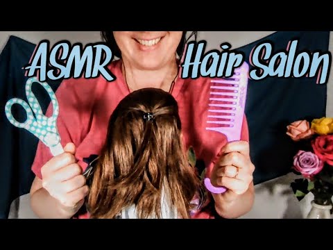 ASMR Hair Cut and Head Massage - Scalp Examining - Relaxing - No Talking